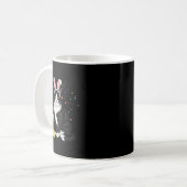 Mug Jour de Pâques Chat Lapin Oreilles Oeufs Graphique (Devant gauche)