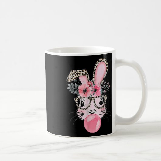 Mug Jour de Pâques du lapin mignon avec le léopard de (Droite)