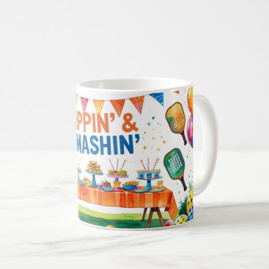 Mug Jour de Pickleball Thème (Devant droit)