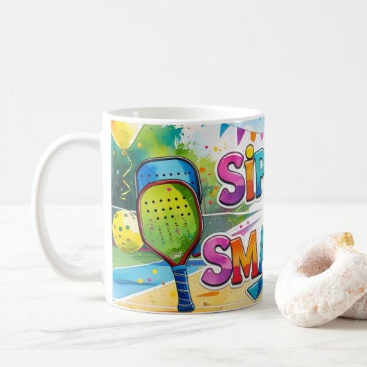 Mug Jour de Pickleball Thème (Avec donut)