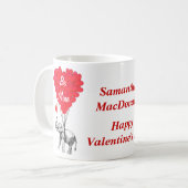 Mug Jour de Valentines pour éléphant personnalisé (Devant gauche)