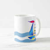 Mug Jour de voile ensoleillé Personnalisé (Devant droit)