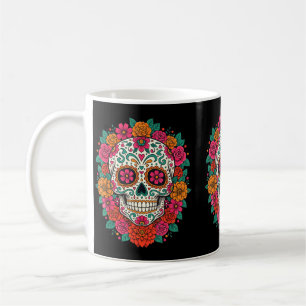 Mug Jour Des Crânes De Sucre Floraux De L'agence Gouve
