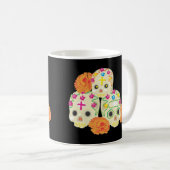 Mug Jour des Crânes de Sucre Morts et Marigolds (Devant droit)