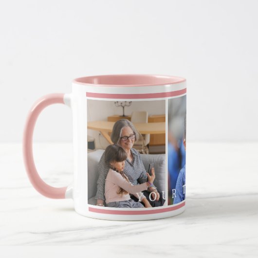Mug Jour des grands-parents Photo verte simple (Gauche)
