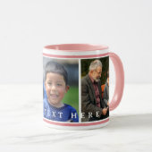 Mug Jour des grands-parents Photo verte simple (Devant droit)
