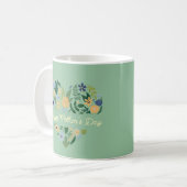 Mug Jour des mères florales Vert Vert Bleu (Devant gauche)