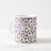 MUG JOUR DES MÈRES PERSONNALISÉES CONCEPTION FLORALE (Devant gauche)