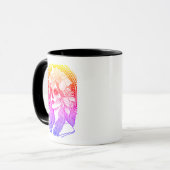 Mug Jour des morts, couleurs arc-en-ciel (Devant gauche)