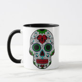 Mug Jour des morts en rouge et le vert (Gauche)