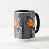 Mug Jour des morts Halloween Papillon squelette (Devant droit)