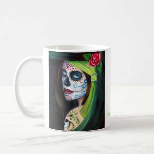 Mug Jour des morts par Lori Karels (Gauche)