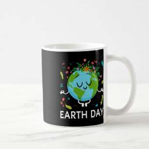 Mug Jour des terres Chemise Florale Mignonne Et Planèt