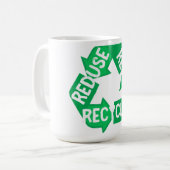 Mug Jour des terres Réduire Réutiliser Recycle Boucle  (Devant gauche)