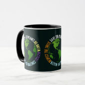 Mug Jour des terres Sauvez la planète Devenez écolo (Devant gauche)
