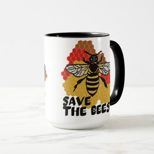 Mug Jour des terres, Sauvez Les Abeilles (Devant droit)