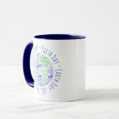 Mug Jour des terres Word Art (Devant gauche)