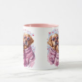 Mug Jour des Valentines Chiens d'or (Centre)