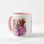 Mug Jour des Valentines Chiens d'or (Devant gauche)