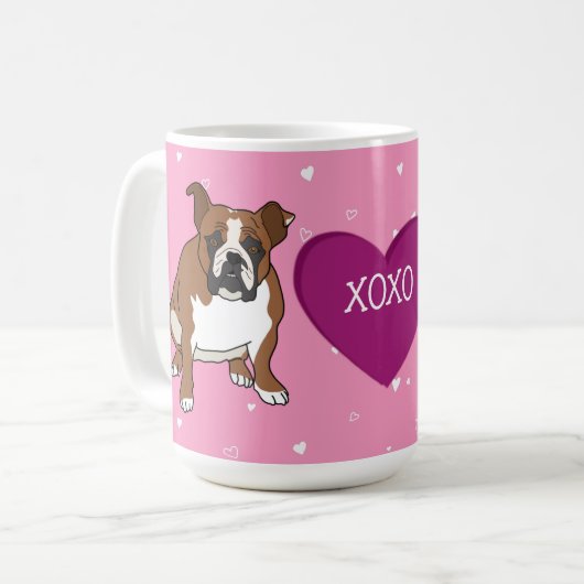 Mug Jour des Valentines de Bulldog (Devant gauche)