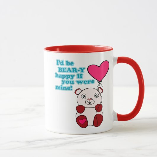 Mug Jour des Valentines de l'amour de l'ours (Droite)