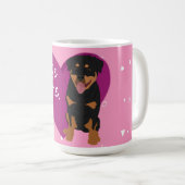 Mug Jour des Valentines de Rottweiler (Devant droit)