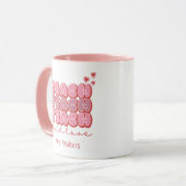 Mug Jour des Valentines Enseignant avec coeur d'amour  (Devant gauche)