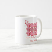 Mug Jour des Valentines Enseignant avec coeur d'amour  (Devant droit)