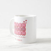 Mug Jour des Valentines Enseignant avec coeur d'amour  (Devant gauche)
