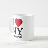 Mug Jour des Valentines J'aime ma petite amie | Petit  (Devant gauche)