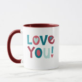 Mug Jour des Valentines modernes Vous aimez (Gauche)