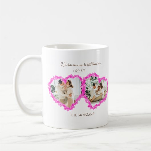 Mug Jour des Valentins Bible Verse : 1 Jean 4:19 (Gauche)