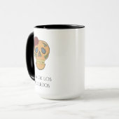 Mug Jour d'Halloween du crâne de sucre mort (Devant gauche)