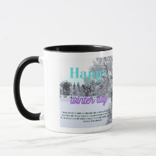 Mug jour d'hiver heureux