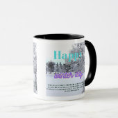 Mug jour d'hiver heureux (Devant droit)