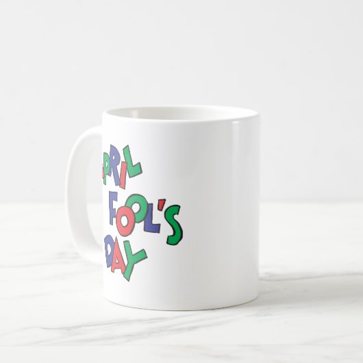 Mug Jour d'imbéciles d'avril (Devant gauche)