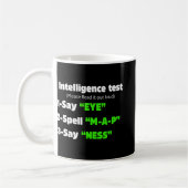 Mug Jour d'intelligence Test Dire Oeil M A P Ness Papa (Gauche)