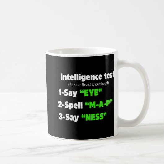 Mug Jour d'intelligence Test Dire Oeil M A P Ness Papa (Droite)