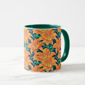 Mug Jour d'Orange avec des Feuilles verts (Devant droit)