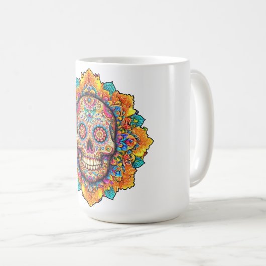 Mug Jour du crâne de sucre mort (Devant droit)