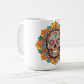 Mug Jour du crâne de sucre mort (Devant gauche)