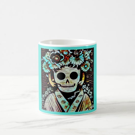 Mug Jour du crâne de sucre mort 4 (Centre)