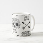 Mug Jour du crâne mexicain des morts (Devant droit)