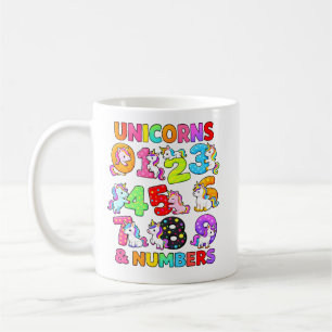 Mug Jour du Numéro Licorne Nombres Conception de Mathé