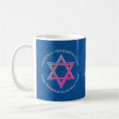 Mug Jour du Souvenir de YOM HASHOAH Blue Holocaust (Gauche)