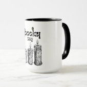 Mug Jour éffrayant Halloween heureux (Devant droit)