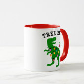 Mug Jour férié des dinosaures de Noël Rex Tree (Devant droit)
