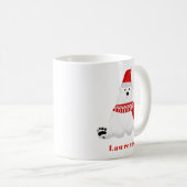 Mug Jour férié Noël de l'ours rouge mignon (Devant droit)