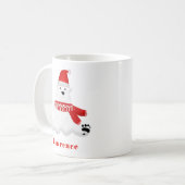 Mug Jour férié Noël de l'ours rouge mignon (Devant gauche)