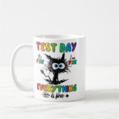 Mug Jour Funny Stress Chat Enseignant Enfants Étudiant (Gauche)